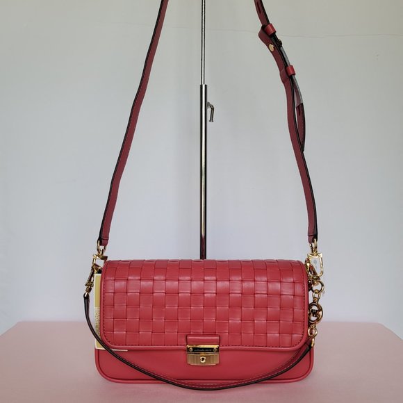 MICHAEL KORS Bradshaw Woven Smooth Leather Convertible Bag-🎈⭐SALE $178. - Picture 8 of 16